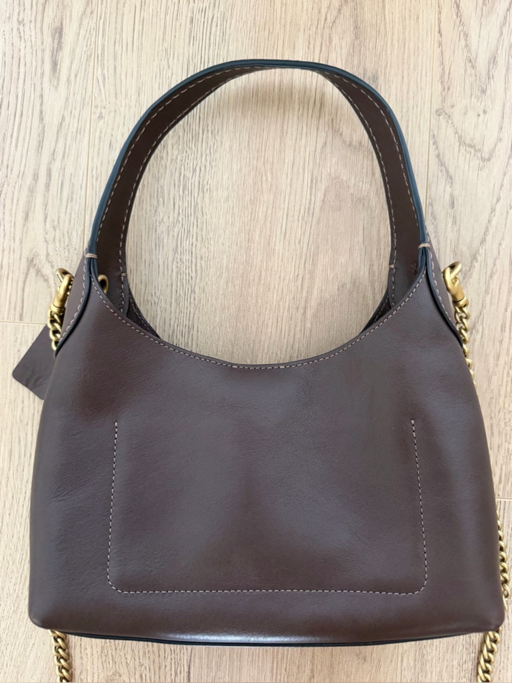 Coach Brooklyn Shoulder Bag 23 Brown Leather - Picture 3 of 6